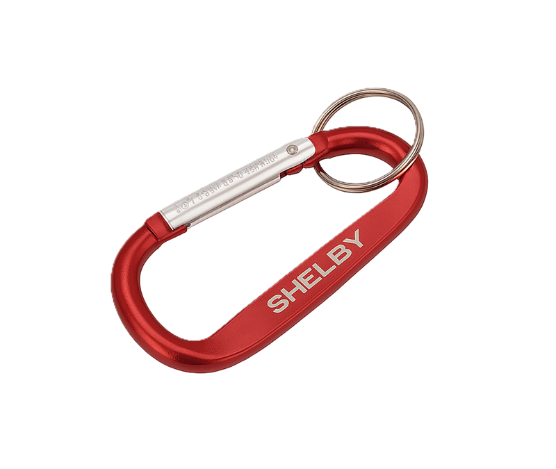 Shelby Red Carabiner Clip with Keyring