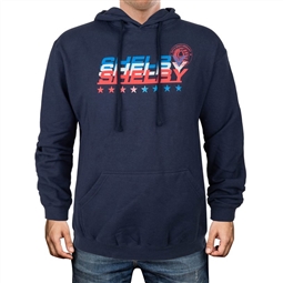60th Anniv. Shelby Flag Hoody- Navy