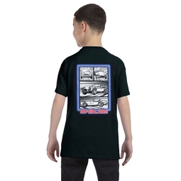 Shelby Comic Book Style Youth Tee - Black