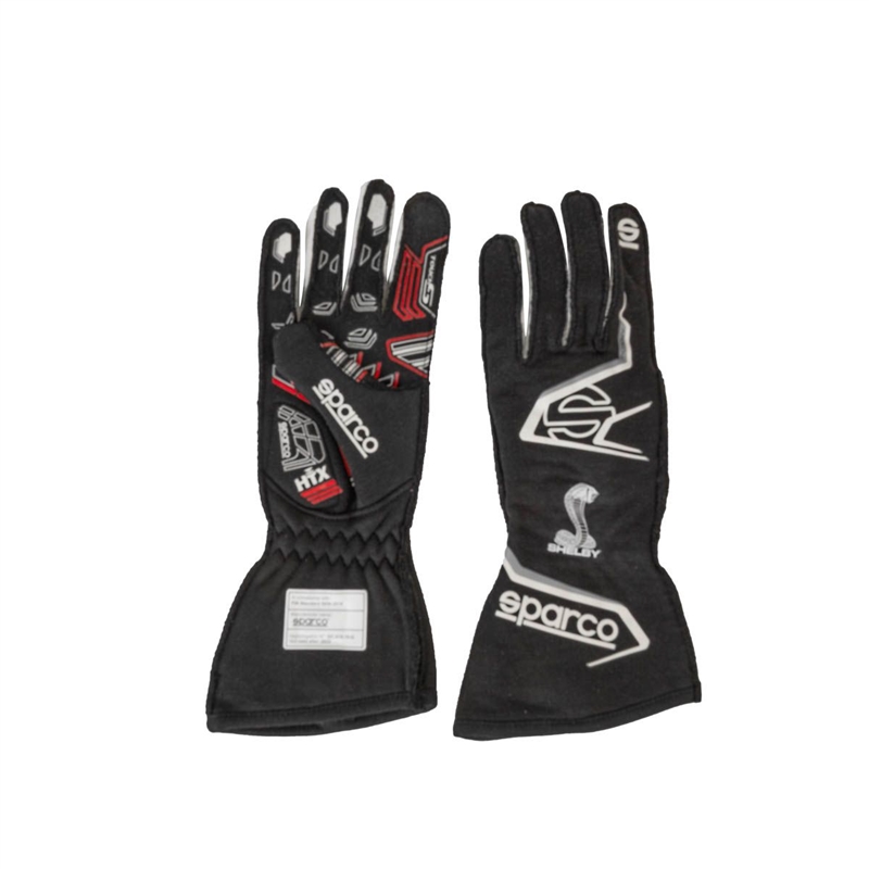 Shelby Sparco Arrow Racing Gloves- Black & White
