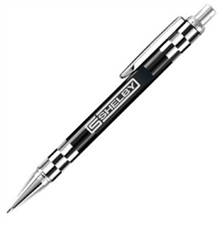 Shelby Checkered Pen - Black/Silver