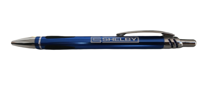 Shelby Aluminum Click Action Ballpoint Pen- BLUE