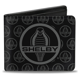 Cobra Medallion Monogram  Shelby Wallet - Black Gray