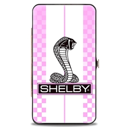 Pink Shelby Checkered Hinged Wallet