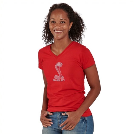 Shelby Women's Tiffany Snake  Red T-Shirt