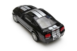 1:18 2007 Shelby GT500 Black w/ Silver stripes