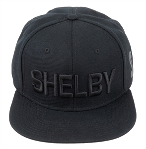 Shelby Tonal Black Flat Bill Hat