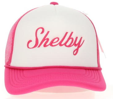 Shelby Ladies 2-Tone Trucker Mesh Hat - White/Hot Pink