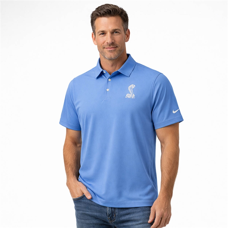Shelby Nike Tech Sport Dri-Fit Polo- Blue