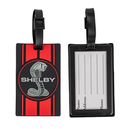 Shelby Tiff Circle Rubber Luggage Tag - Red/Black