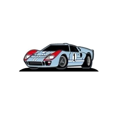 Shelby GT40 Lapel Pin- Light Blue/ Red