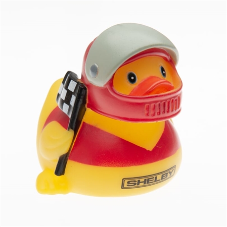 Racer Rubber Duck with Red Helmet