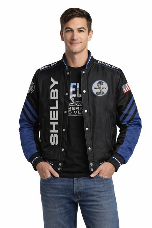 photo of Shelby Race Jacket - Black/ Royal from Shelby Store