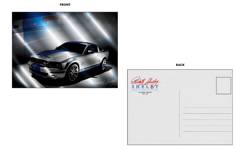 Shelby 2D Foil Postcard- Silver Shelby