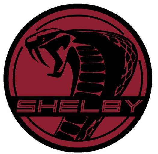 Shelby Super Snake  2D Round Magnet - Red/BLK