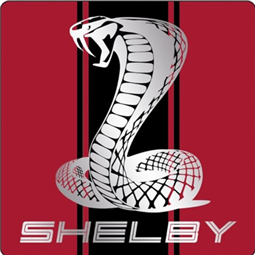 Shelby Super Snake 2D Square Magnet - Red/Blk
