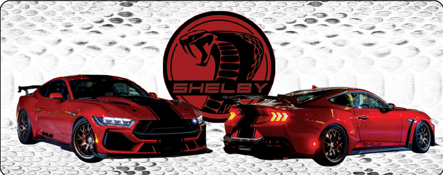 Shelby Super Snake 2D Acrylic Magnet  - Red/Blk/Snakeskin