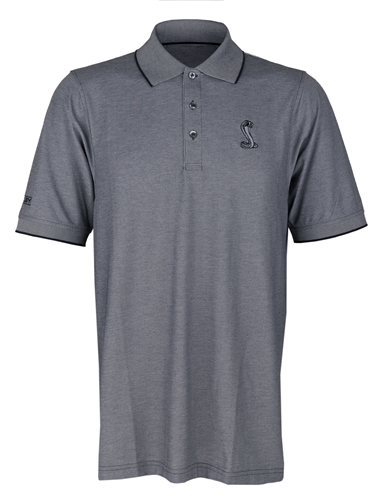 Oxford Pique Dark Grey Polo