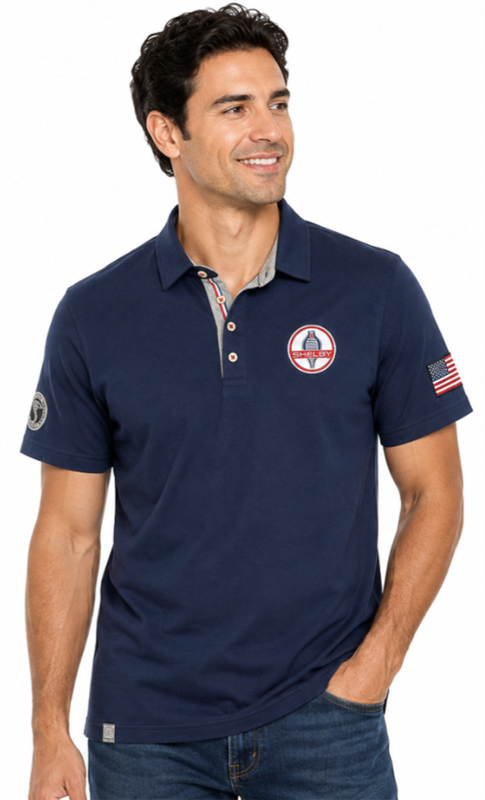 Shelby Performance Pique Polo - Navy