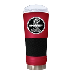 Shelby Medallion 24OZ Steel Tumbler - Red/Black