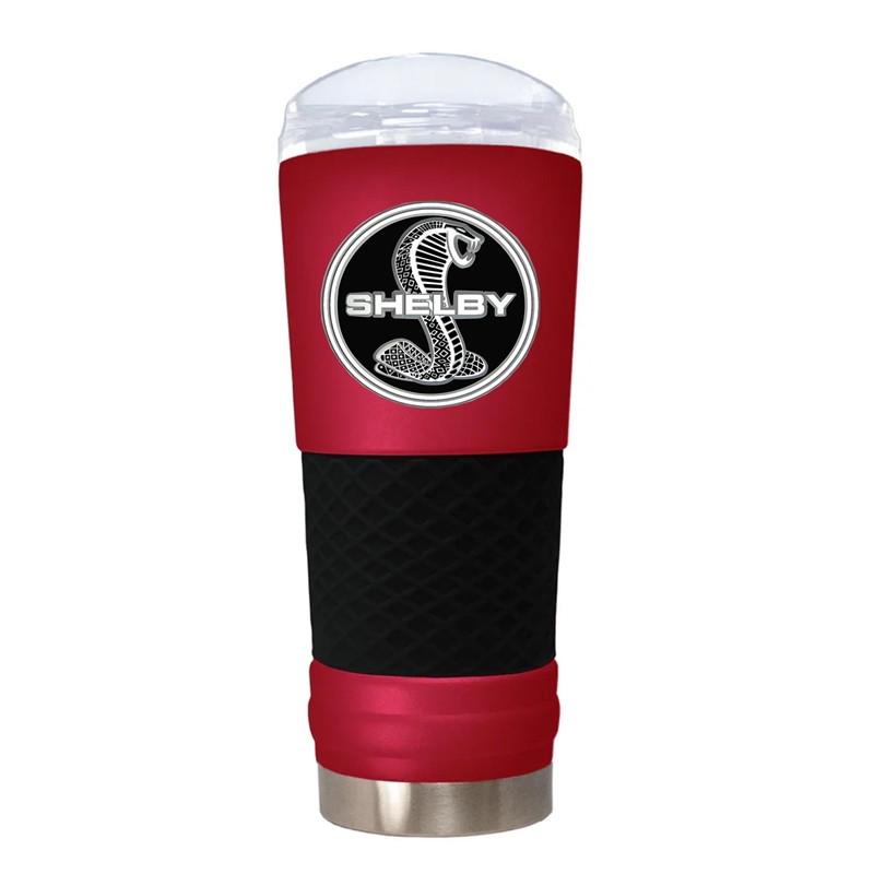 Shelby Medallion 24OZ Steel Tumbler - Red/Black