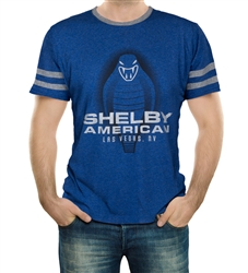 Shelby American Cobra Blue Ringer Tee