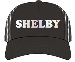 Shelby Ladies Electric Opal Trucker Hat - BLK