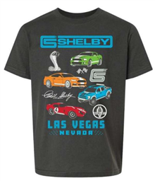 Shelby Youth Boys 4-Cars Tee- Charcoal