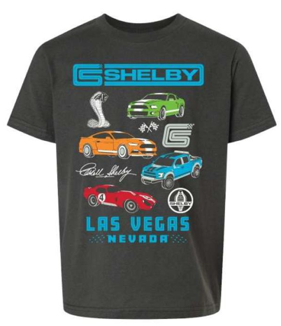 Shelby Youth Boys 4-Cars Tee- Charcoal