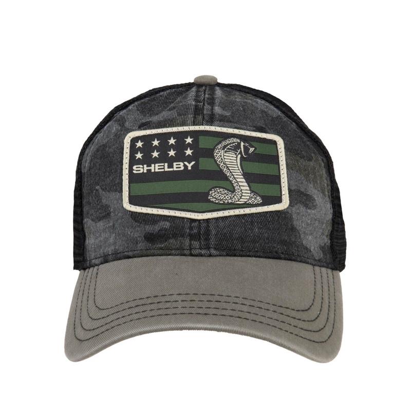 Shelby US Flag Patch Camo Hat
