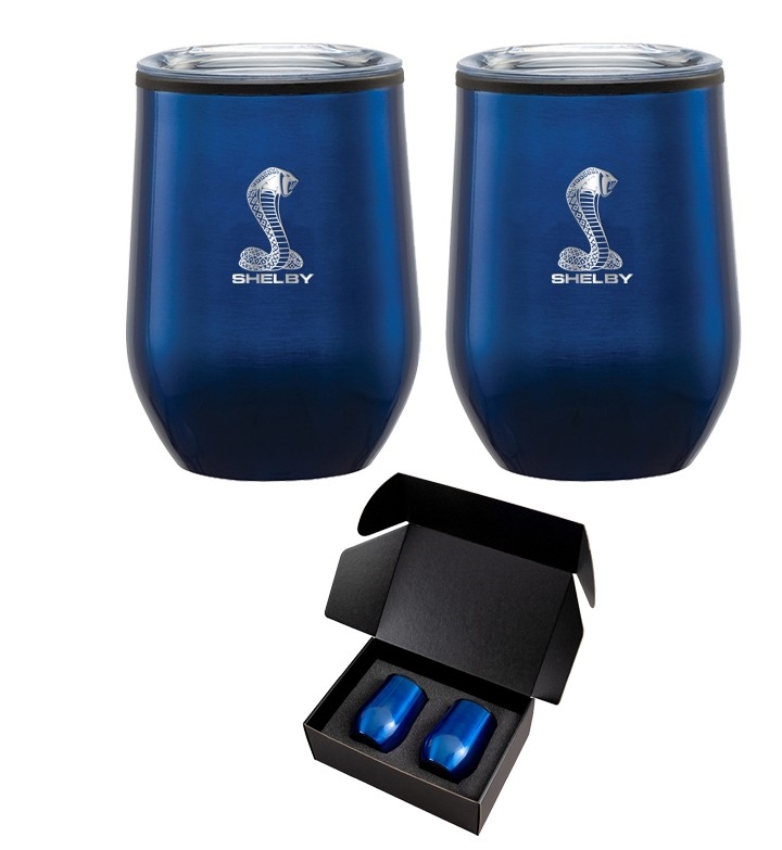 Shelby 2-Piece Wine/ Whiskey Tumbler Gift Set- Blue