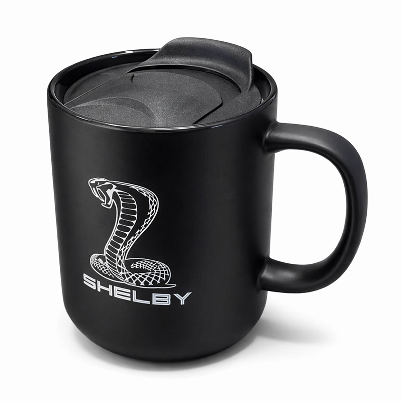 Shelby 14oz Mug With Lid- Black