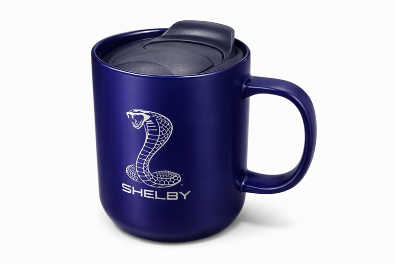 Shelby 14oz Mug With Lid- Blue