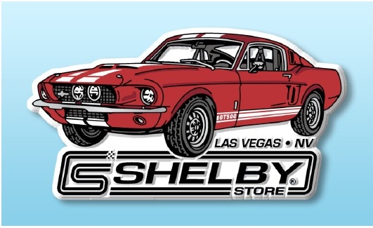 Shelby GT500 Refrigerator Magnetc- Red/ White Stripes