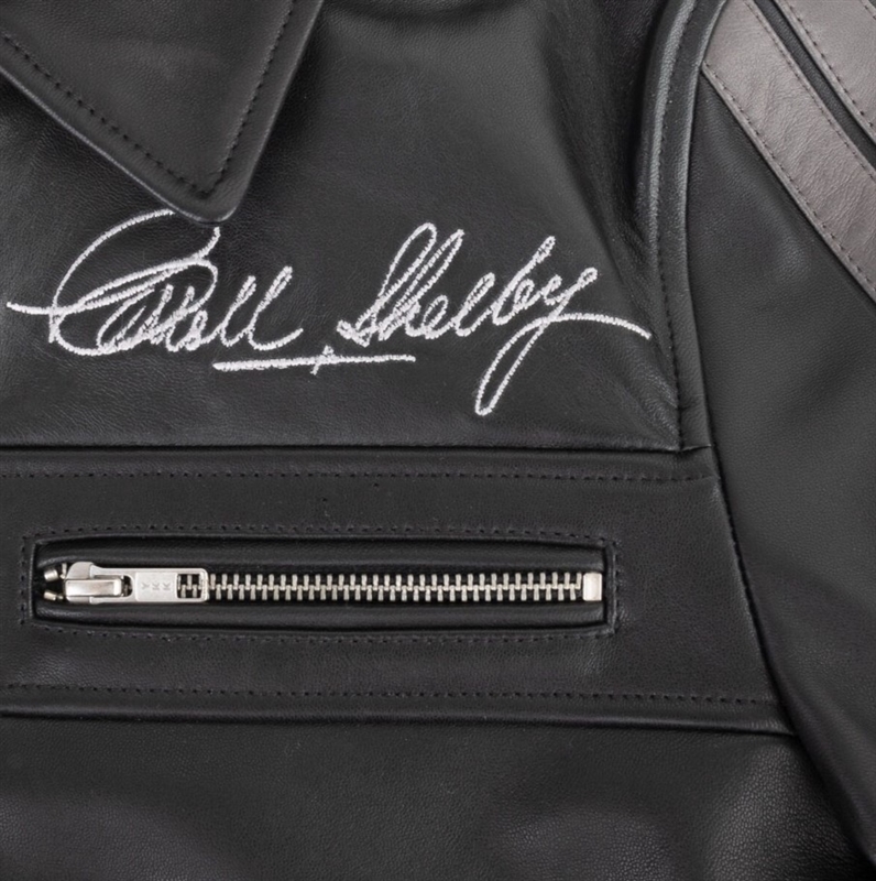 Shelby Mustang Leather Jacket | Blue Stripes | Shelby Store