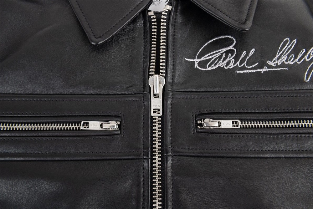 Shelby Mustang Leather Jacket | Blue Stripes | Shelby Store