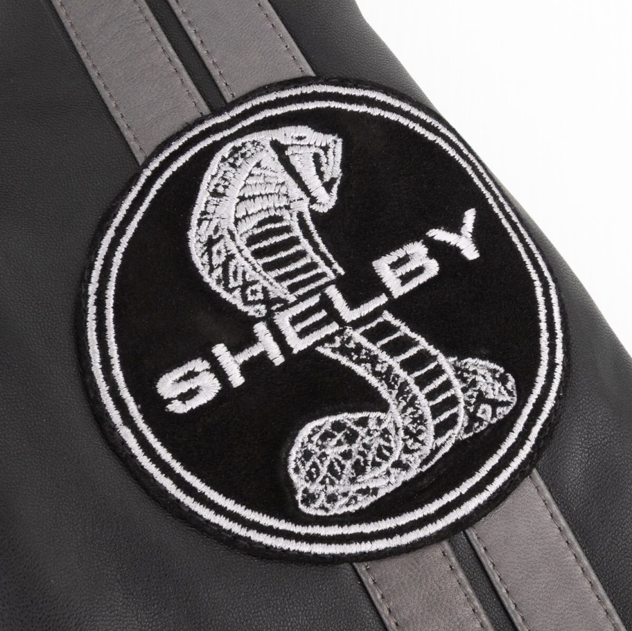 Shelby Mustang Leather Jacket | Blue Stripes | Shelby Store