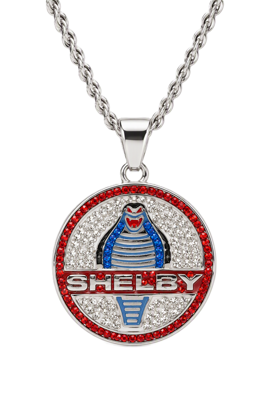 Shelby Cobra Crystal Pendant Necklace