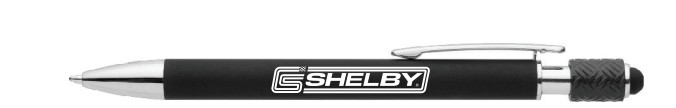 Shelby Stylus Tire Tread Spinner Pen- Black/ Chrome