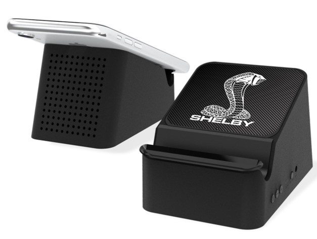 Shelby Carbon Fiber Wireless Charging Station & Bluetooth Speaker