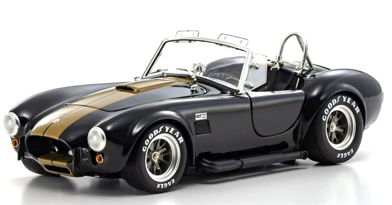 1:18 Shelby Cobra 427 S/C- Black/ Gold