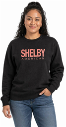 Shelby Ladies Foil Crewneck Sweater- Black
