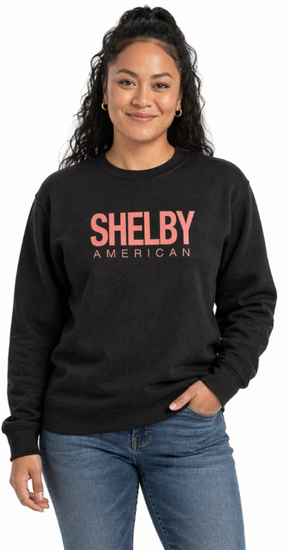 Shelby Ladies Foil Crewneck Sweater- Black