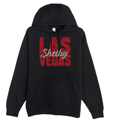 Shelby Ladies Glitter Pullover Hoody - Black