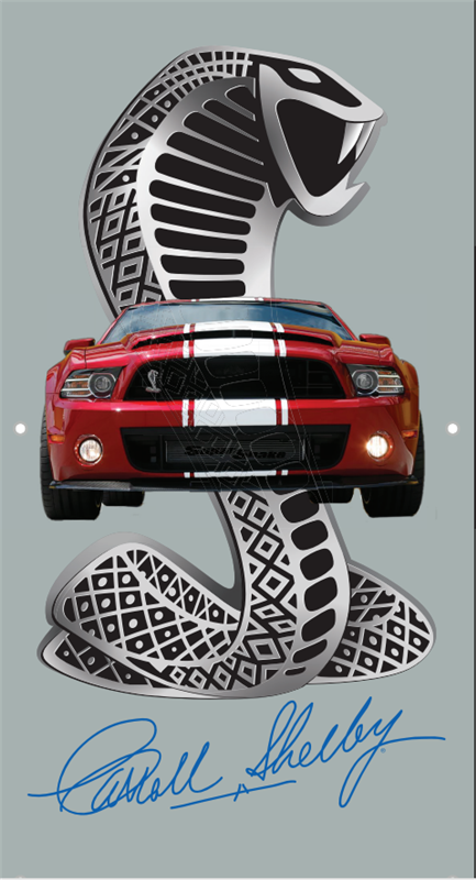 Shelby Supersnake 4'x2' Vinyl Banner - Grey