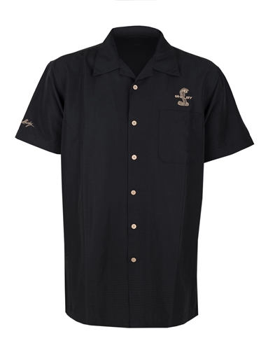 Shelby Black Camp Shirt | Gold Button Shirt | Shelby Store