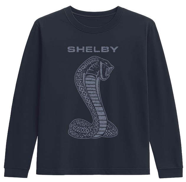 Shelby Long Sleeve Tonal Tee - Navy