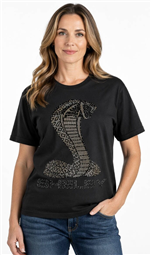 Shelby Ladies Tonal Rhinestone Tee - Black