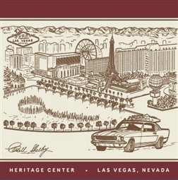 Shelby Heritage Center Magnet-Beige/Red