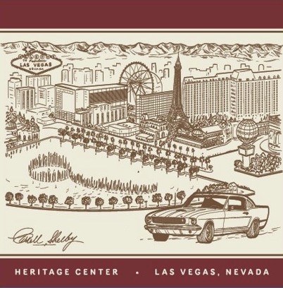 Shelby Heritage Center Magnet-Beige/Red